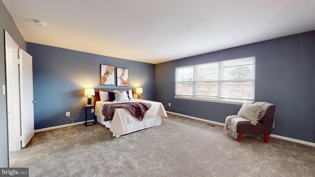 view of carpeted bedroom