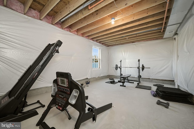 view of workout area