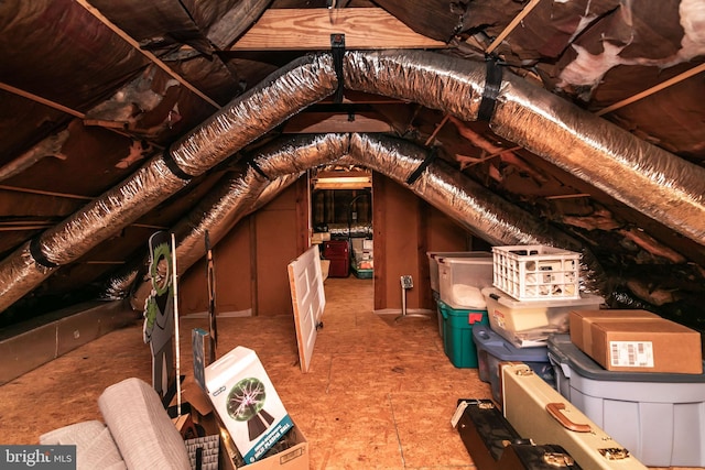 view of attic