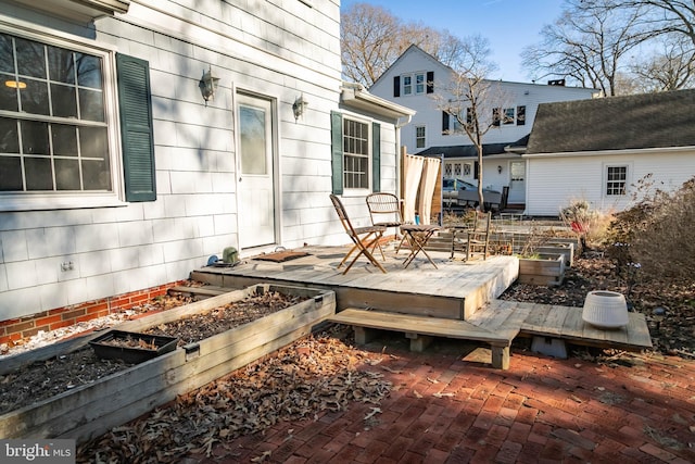 deck with a vegetable garden