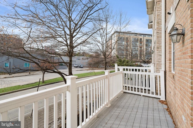 wooden deck with covered porch