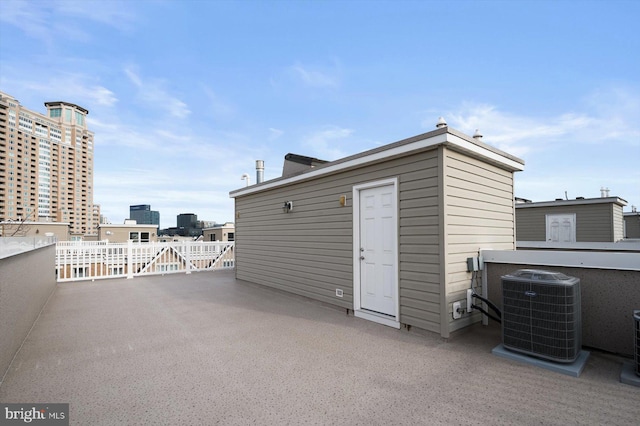 view of outbuilding with central AC unit