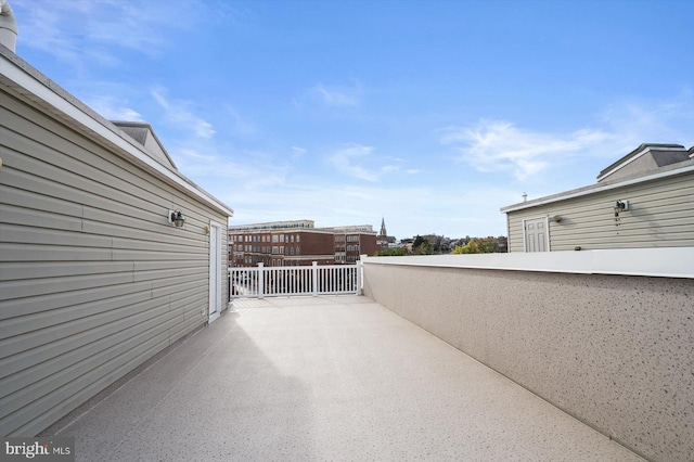 view of patio with a balcony