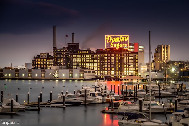 view of city featuring a water view