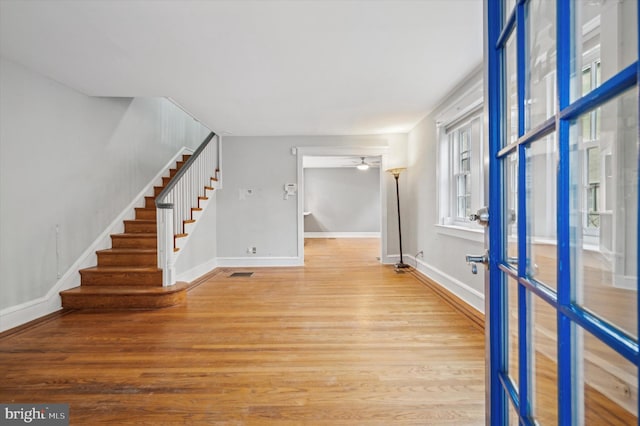 interior space with light wood-type flooring