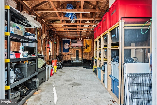 view of storage room