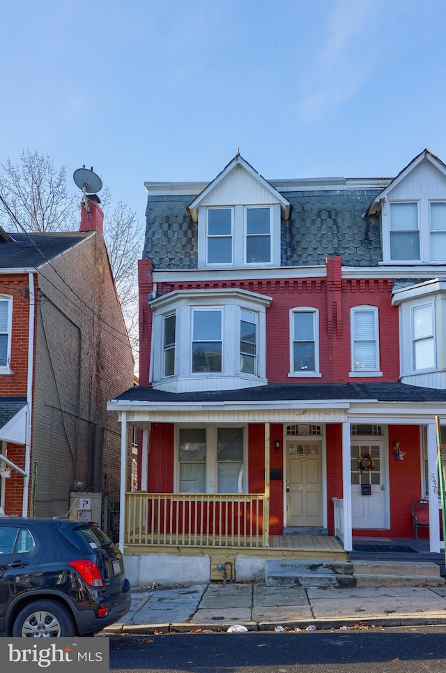 view of front of home with covered porch