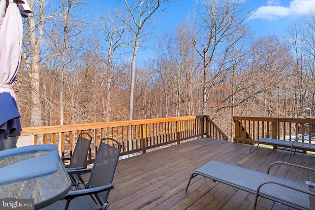 view of wooden deck