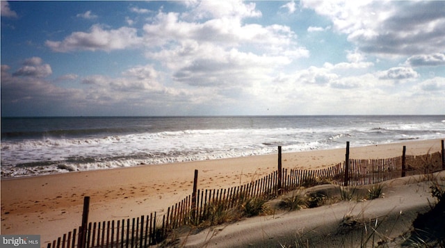 water view featuring a view of the beach