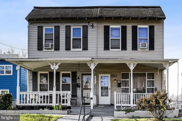 view of front of home featuring covered porch