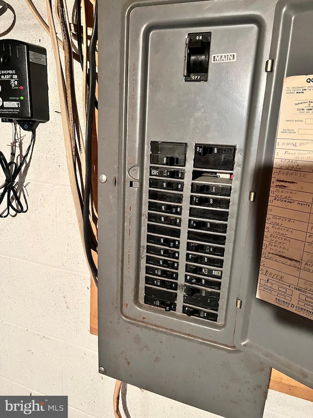 utility room featuring electric panel