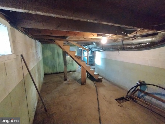 view of basement