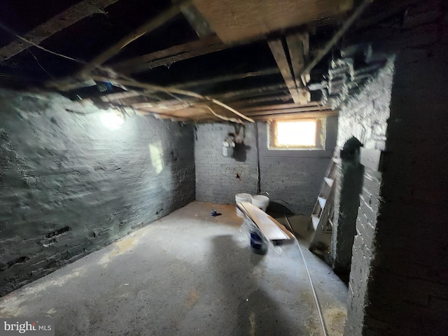 view of basement