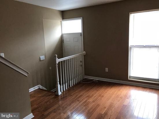 entrance foyer with dark wood-type flooring