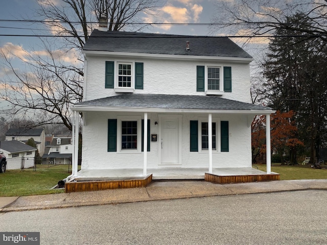 view of front of property with a porch