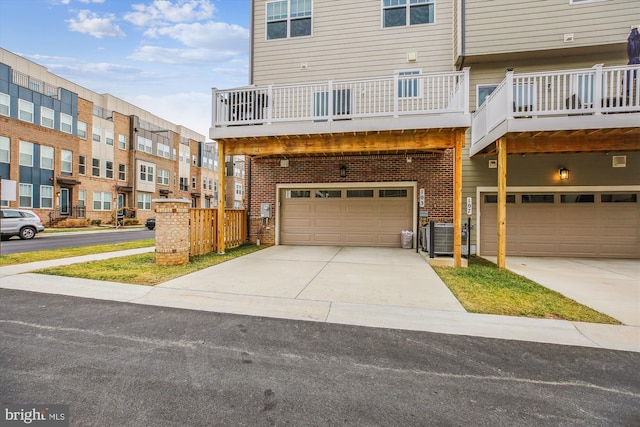 view of property featuring a garage