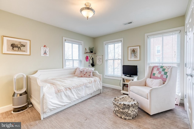 view of carpeted bedroom