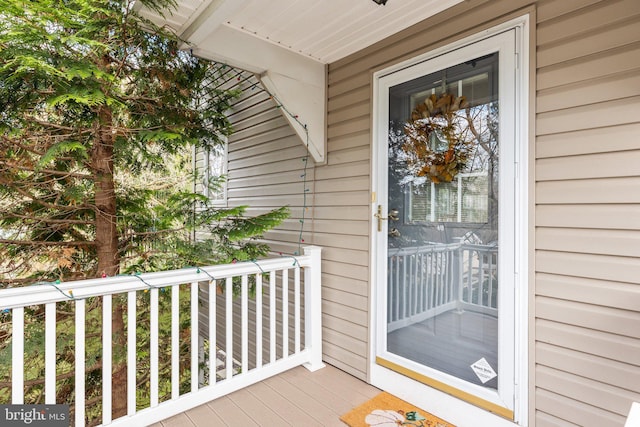 view of doorway to property