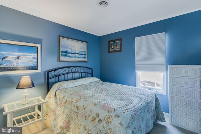 bedroom featuring carpet