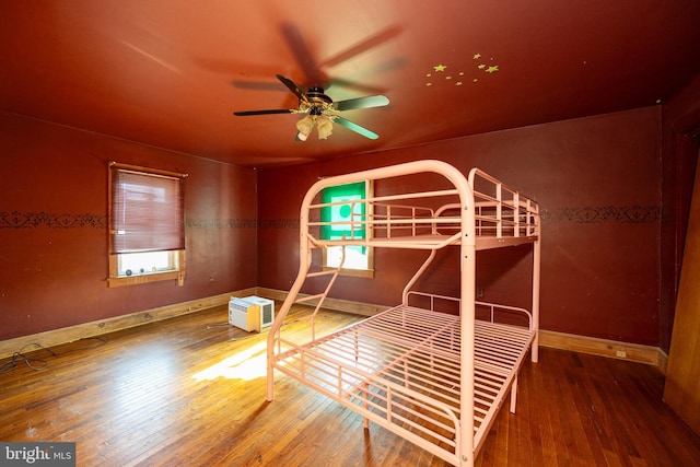 unfurnished bedroom featuring wood-type flooring