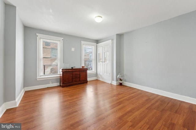 empty room featuring light hardwood / wood-style floors