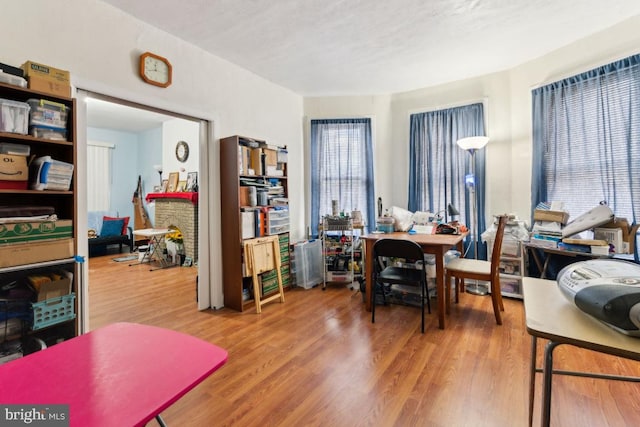 office featuring hardwood / wood-style flooring