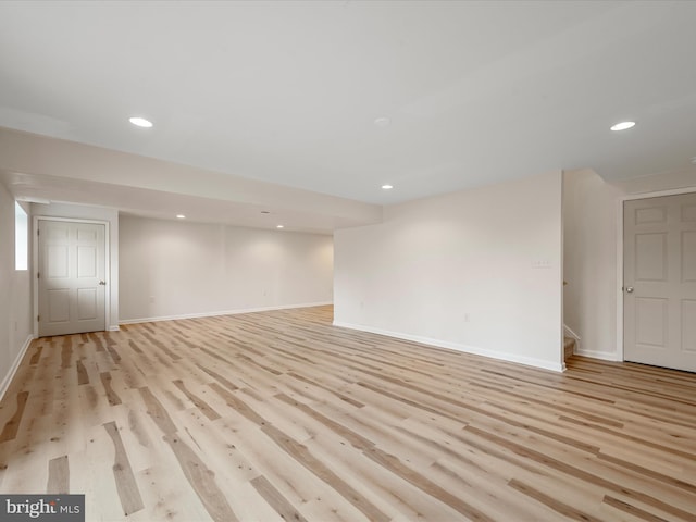 interior space featuring light hardwood / wood-style flooring