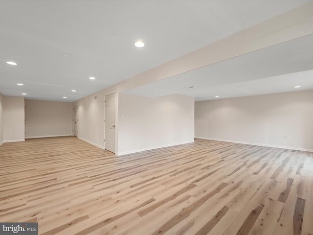 interior space featuring light wood-type flooring