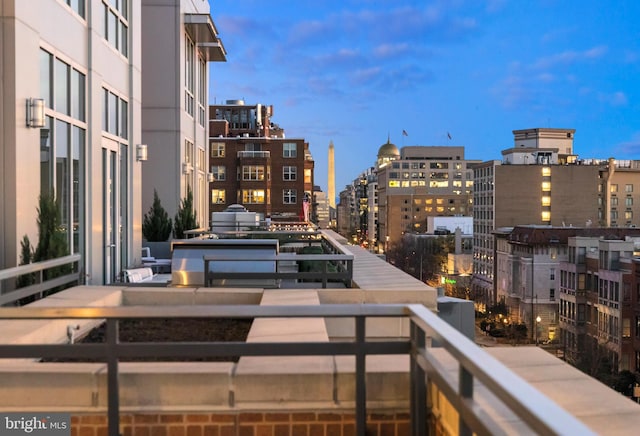 balcony with a view of city