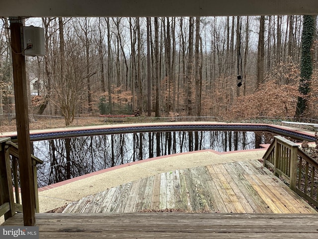 view of wooden terrace