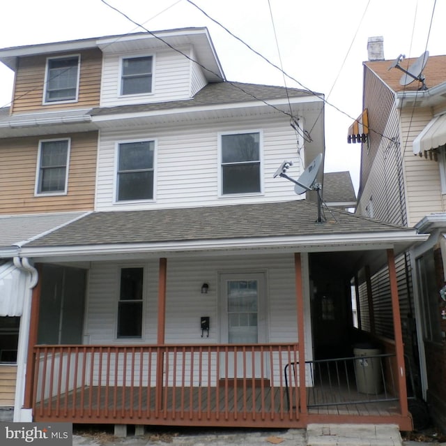 view of front of house with covered porch