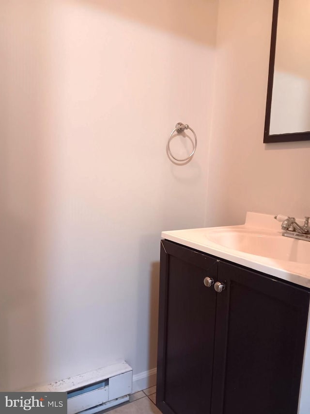 bathroom featuring vanity and tile patterned floors