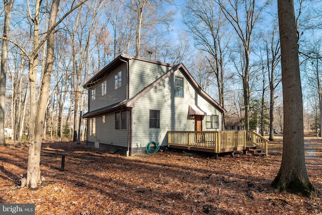 exterior space featuring a deck