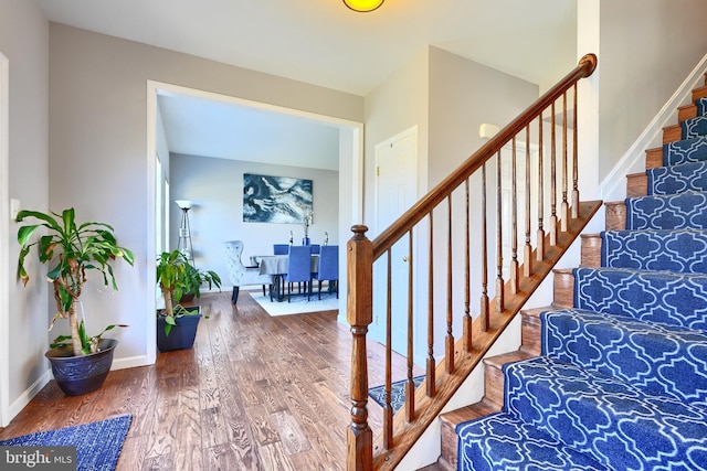 entryway featuring hardwood / wood-style flooring