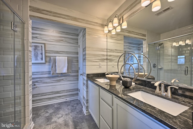 Skyview Dr W, Lavale, MD 21502 - bathroom featuring double vanity and a shower stall