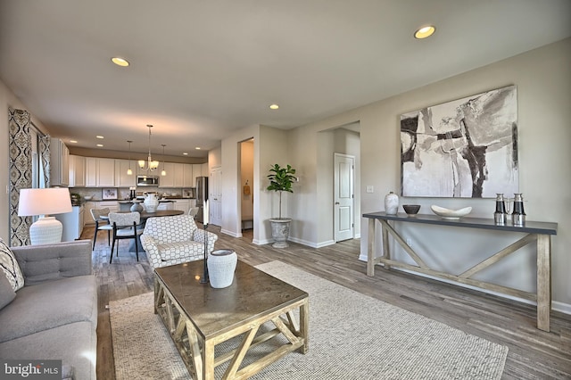 Skyview Dr W, Lavale, MD 21502 - living area featuring wood finished floors and recessed lighting