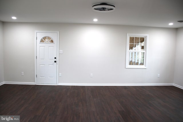 entryway featuring dark hardwood / wood-style floors