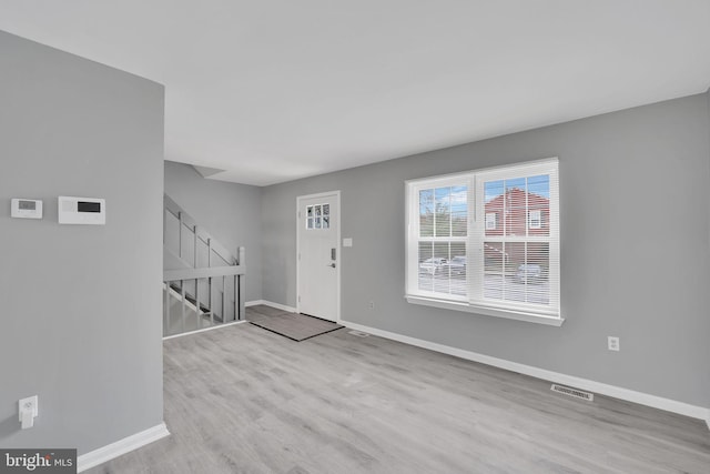 entryway featuring light wood-type flooring