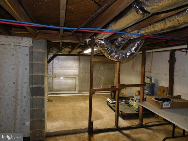 view of basement