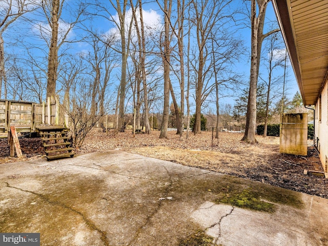 view of yard with a patio area