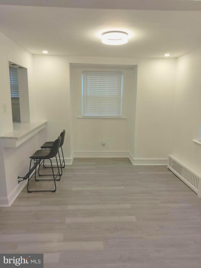 interior space featuring light wood-type flooring