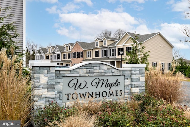 view of community sign