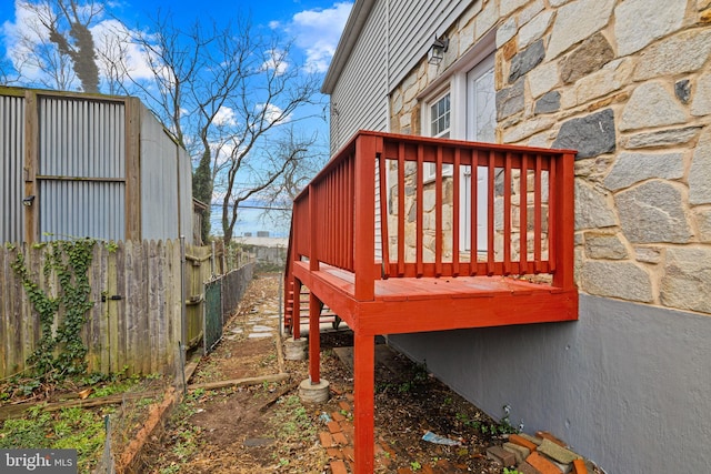 exterior space with a deck