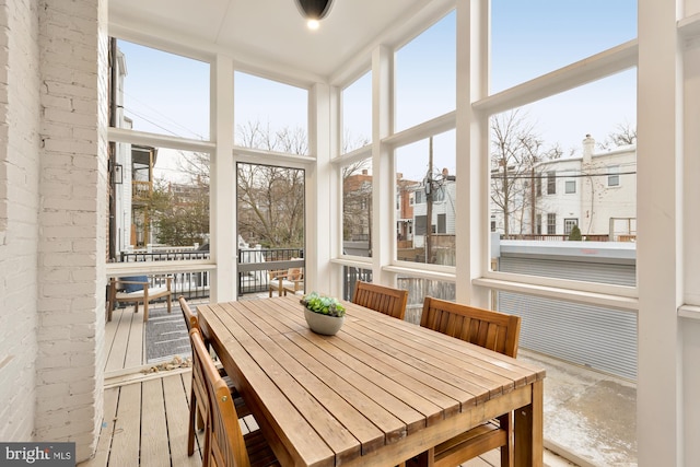 view of sunroom / solarium