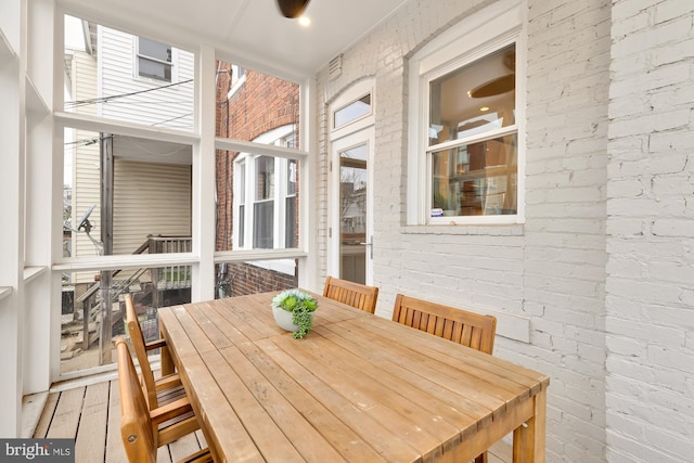 view of sunroom