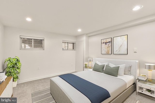 view of carpeted bedroom