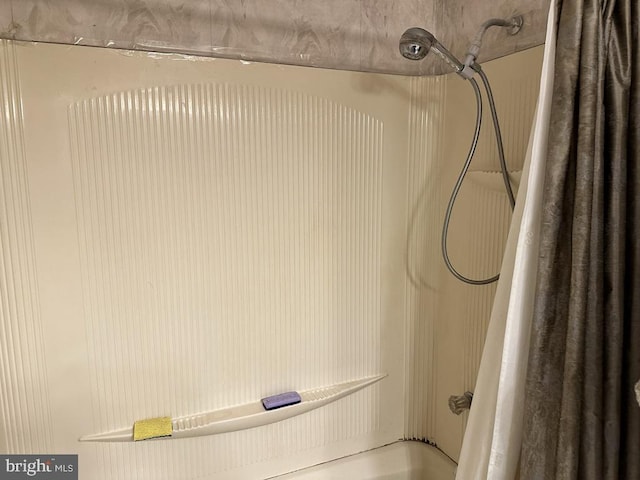 details with shower / bath combo