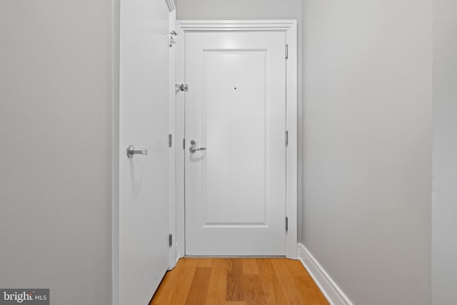 entryway featuring light wood-type flooring