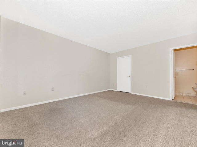 spare room with light colored carpet