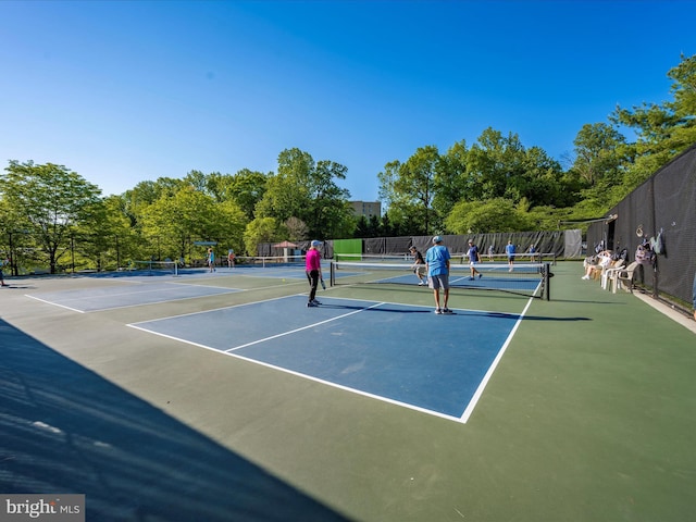 view of sport court featuring basketball court